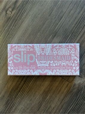 slip Bridesmaid Pure Silk Sleep Mask - Pink and White